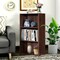 Costway 3 Open Shelf Bookcase Modern Multi-functional Storage Display Cabinet Walnut